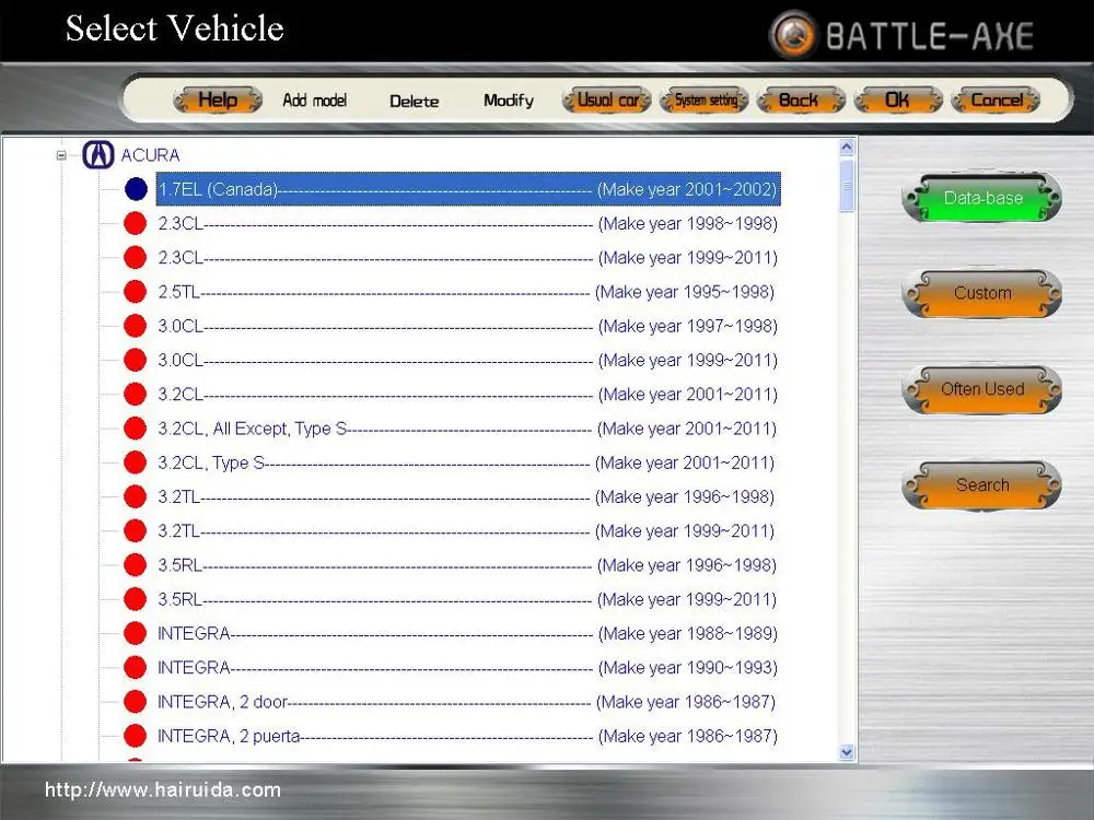 choose the car model