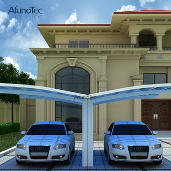 Aluminum Frame Polycarbonate Carport Canopy For Garden View