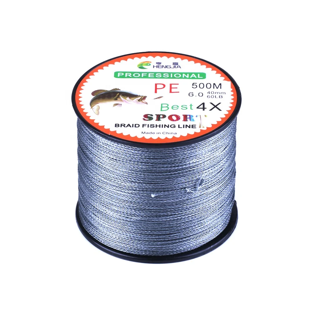 

Gray 4 strands 500 meters PE braided fishing line 15-80LB fishing tackle fly fishing