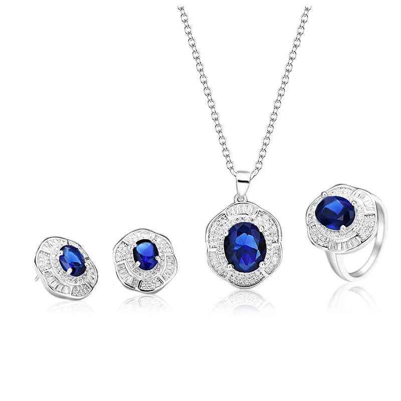 

high quality 925 Silver Jewelry Set Supplier For Women, Platinum 18k gold 24k gold rose gold
