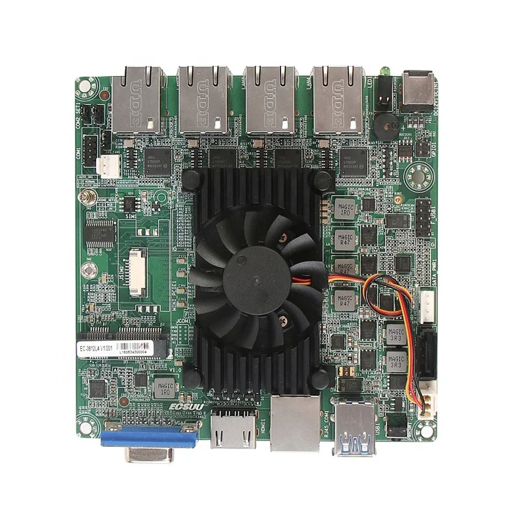 

ECSUU EE-3812L4 Intel 3865U 3855u Kabylake x86 single board computer 4 ethernet ports nano itx motherboard for pc