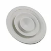Exhaust grille with adjustable ceiling diffusing circular vents