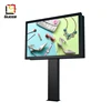 outdoor steel structure advertising rotating billboard with pole