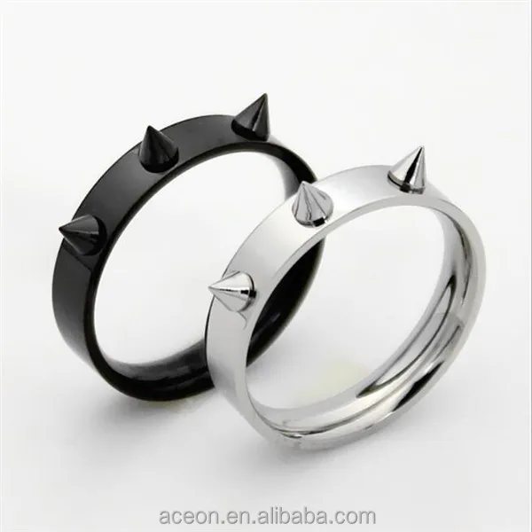 Yiwu Aceon Stainless Steel Hardware Self defense Punk Spike Ring