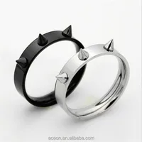 

Yiwu Aceon Stainless Steel Hardware Self defense Punk Spike Ring