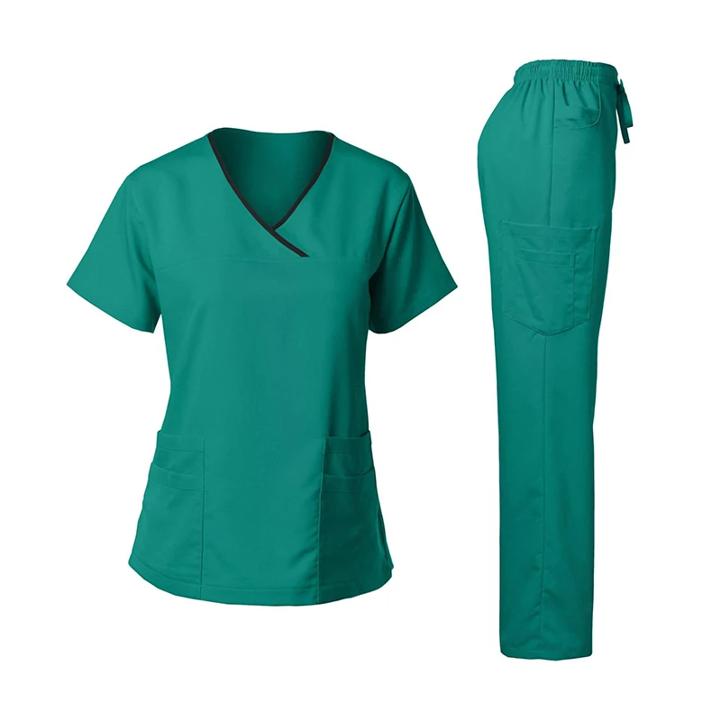 
fashion designs customized logo print scrubs 