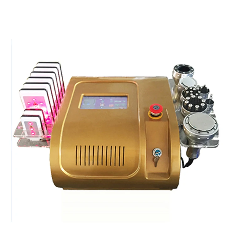 

High Quality Professional weight loss Machine Body RF Cavitation Laser Slimming machine, Golden