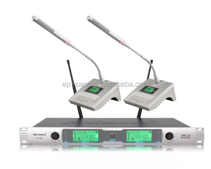 

FULINDA WiFi conference wireless microphone system professional,gooseneck microphone dynamic, Black/silver