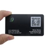 Cut Out Stainless Steel Black Metal VIP Pass Card With QR Code