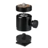 New type Mini Spherical pan/tilt High-quality Aluminum LED lamp bracket 1/4" ball head with bottom base removable