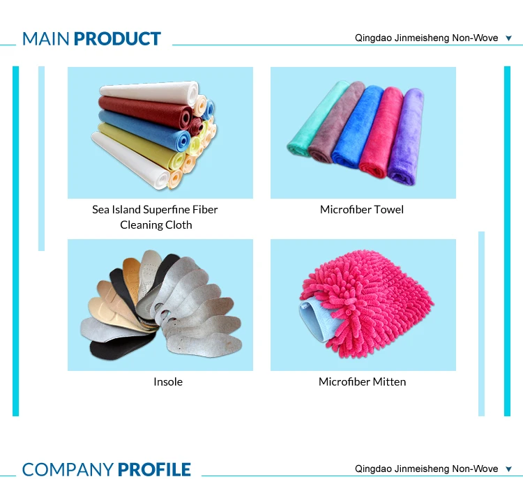 Nonwoven Fabrics Sea Island Microfiber house Cleaning Cloth In Roll