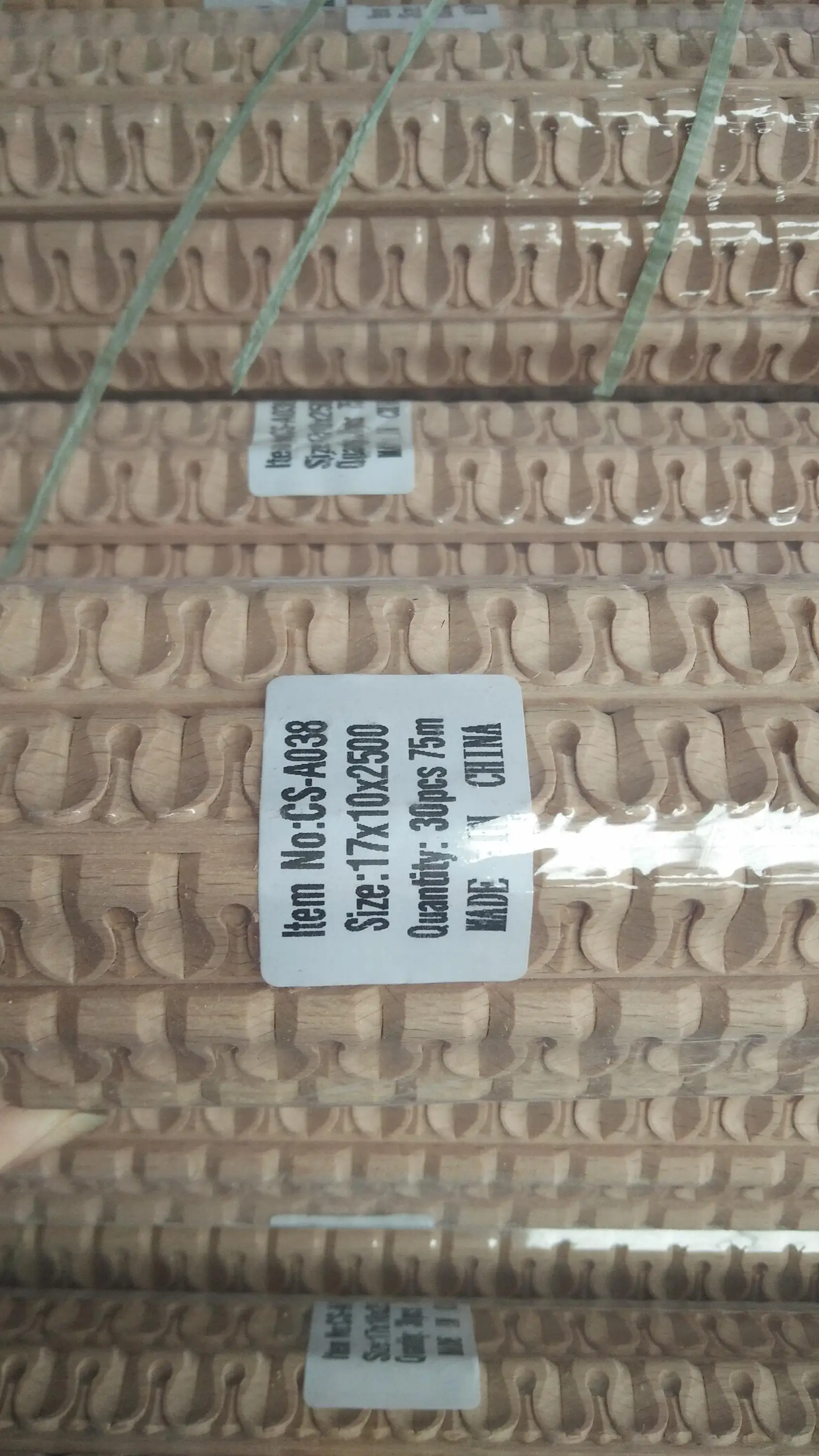 Beech wood egg and dart moldings