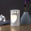 Sweet Hygge heart-shaped wedding decoration incense sticks art minds crafts candlestick porcelain ceramic Candle Holder