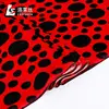 Wholesale price red dot spandex properties velvet fabric printing