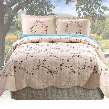 Queen Size Flora Fairy Microfiber Handmade Multicolor Embroidered