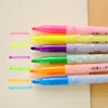 Professional 6 pieces multi colored highlighter pen cute scented markers for drawing