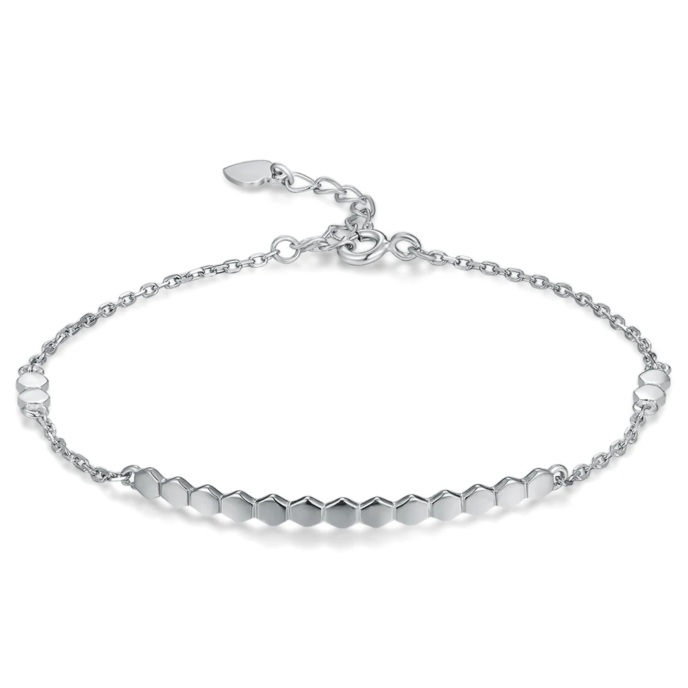 

100% 925-Sterling-Silver Bracelet Fashion Jewelry For Women Girl Gift Wholesale HY016