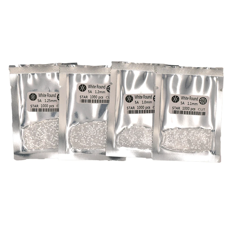 

Thriving Gems 1000pcs/bag Loose 5A Round Cut White Cubic Zirconia Stones For Jewelry