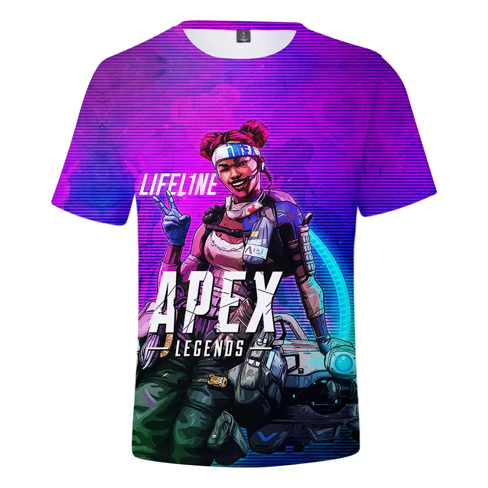 

popular new design Apex Legends Fashion 3D Printing summer Short Sleeve T Shirt, As pictures