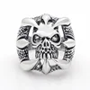 Fashion Metro Punk Style Men's Alloy Skull Ring Individuation Silver Ring Decoration