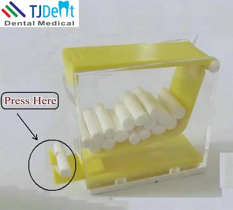 Dental Swab Box With Pressing Button Cotton Roll Dispenser Buy Dental