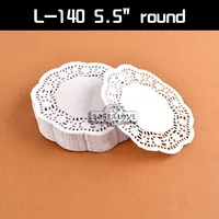 

Bakest 5.5'' White Round Lace food paper Paper Doilies