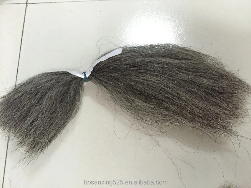 

100% yak hair for extensions , natural gray color