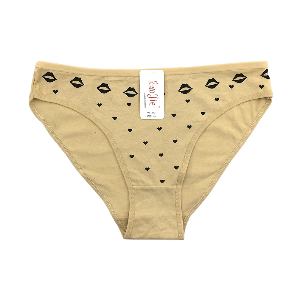 67217 Six Color Young Little Young Girl Panties Cotton Printed Love