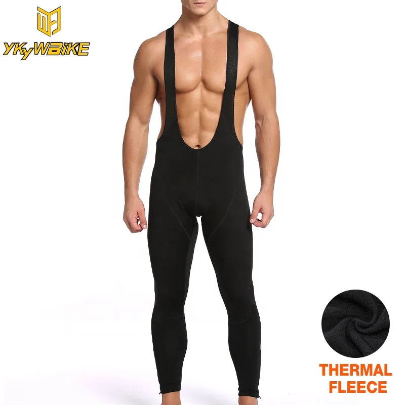 

YKYWBIKE Sponge padded cycling long pant bike wear OEM custom winter men's cycling bibs pants