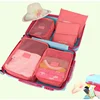 High quality Foldable Luggage Compression Pouches 6 Sets Packing Cubes travel bag