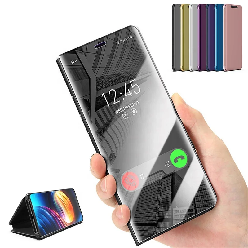 

Smart Mirror Phone Case For Samsung S10 S10E s10Plus A20E A10E A80 A90 Note9 Clear View Flip Cover