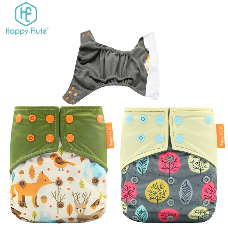 Happyflute Unisex Baby Pocket Cloth Diapers Carry Bag Set Bamboo Insert Reusable Washable Cloth Diaper, Choose