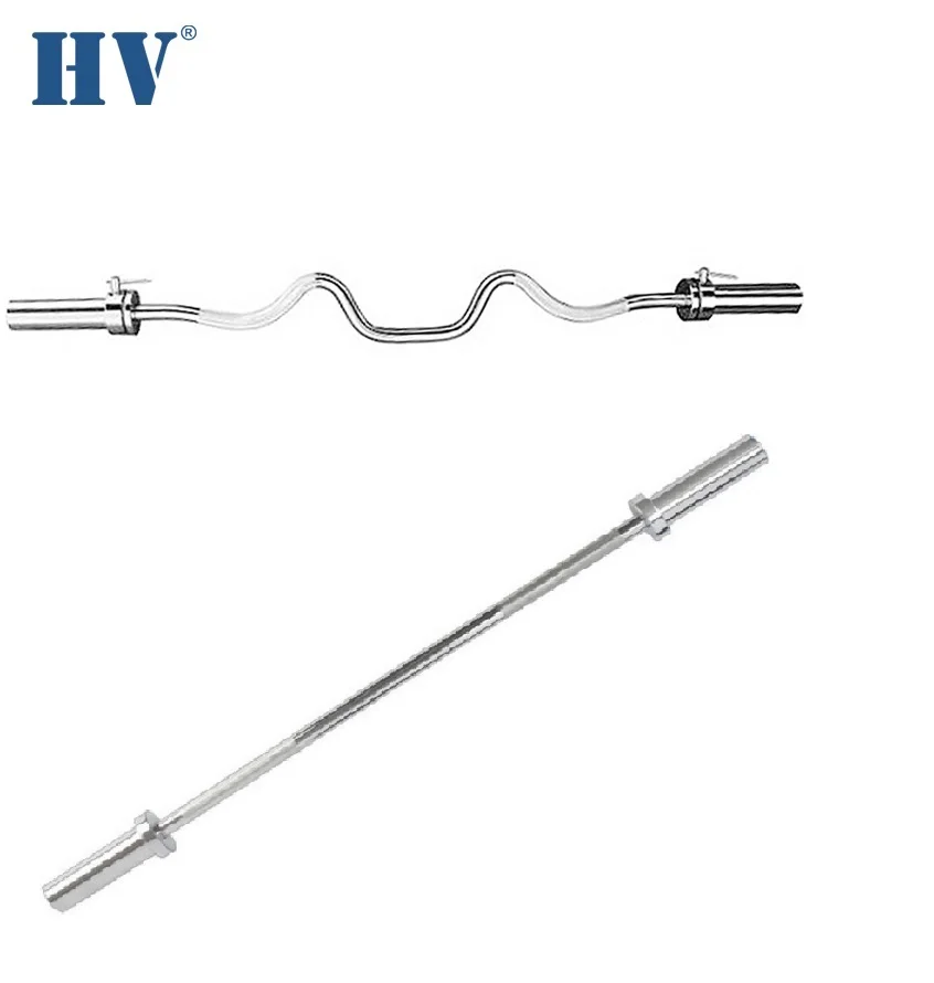 47'' Inch Standard Barbell Bar Weight Bent Types Weightlifting Ez Curl