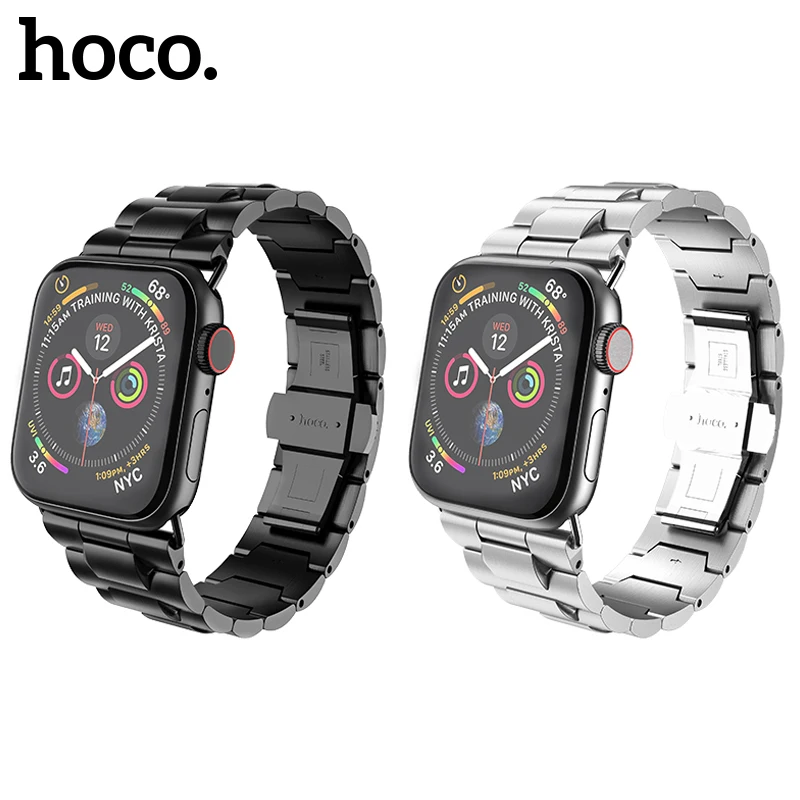 

HOCO WB03 Stainless Steel Strap for Apple Watch Series 4 3 2 1 44mm 40mm 42mm 40mm Buckle Bracelet Band