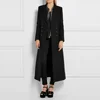 Simple return to the ancients long pattern dust coat cashmere simple