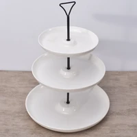 

Wholesale modern design round white party wedding elegant 3 tier cake stand for sale