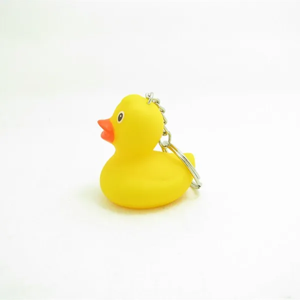 Promotional plastic rubber duck keychain