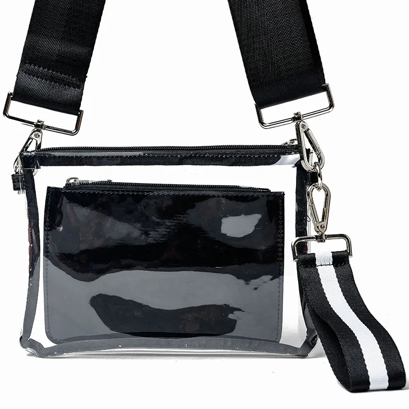

Transparent PVC Clear Mini Crossbody Bag Messenger Bag Women Ladies Wholesale shoulder bag, Red/black/green etc