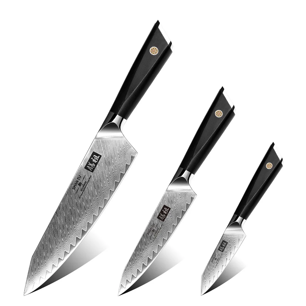 

Wholesale Luxury Professional Japanese Damascus Steel Kitchen Chef Knife Set in Gift Box