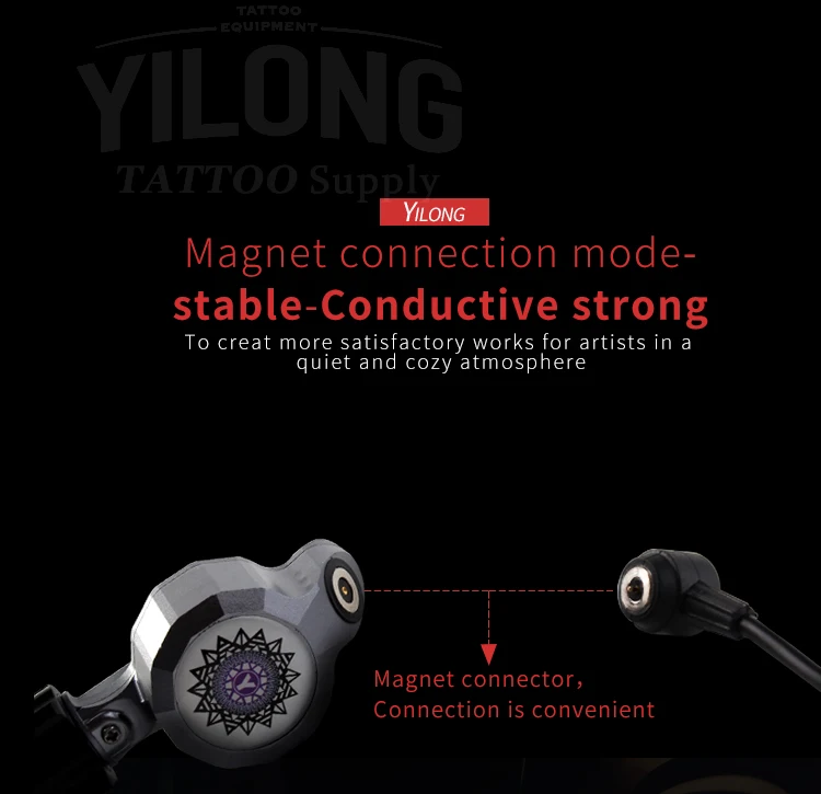 Yilong Newest Wholesale Tattoo Supply Button  Space Aluminum Rotary Tattoo Machine for tattoo Using Electric Motor