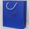 Custom made plain craft paper bag cotton string occasion paper bag paper bag roll