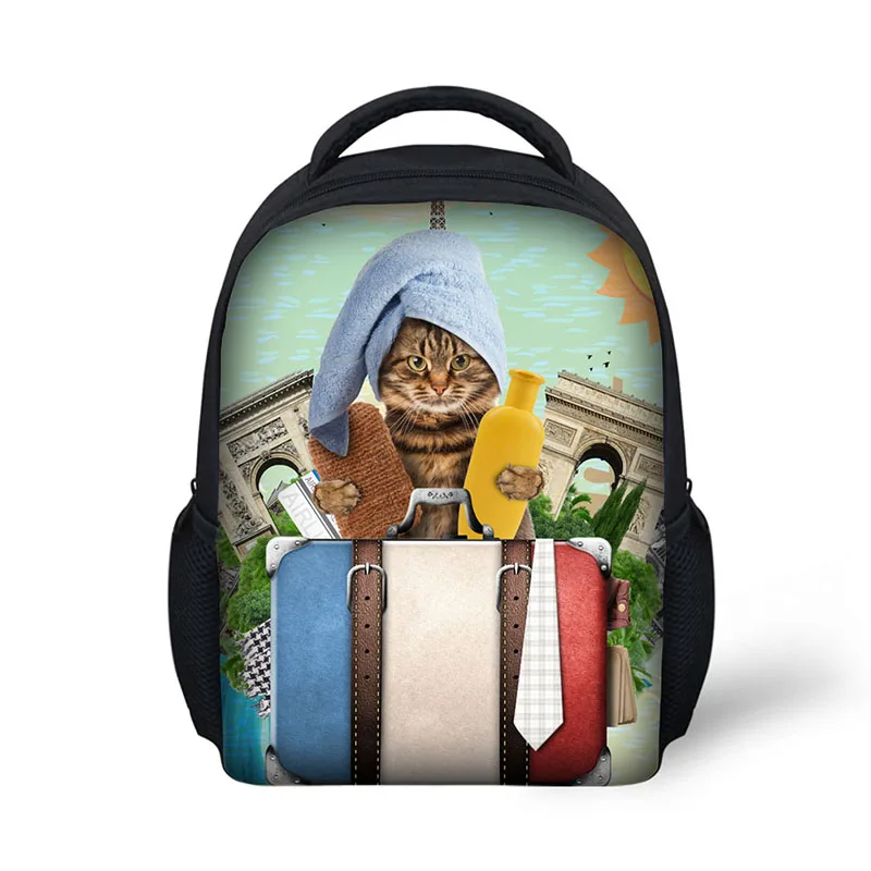 Lovely travel dog printing school backpack kids picnic backpack