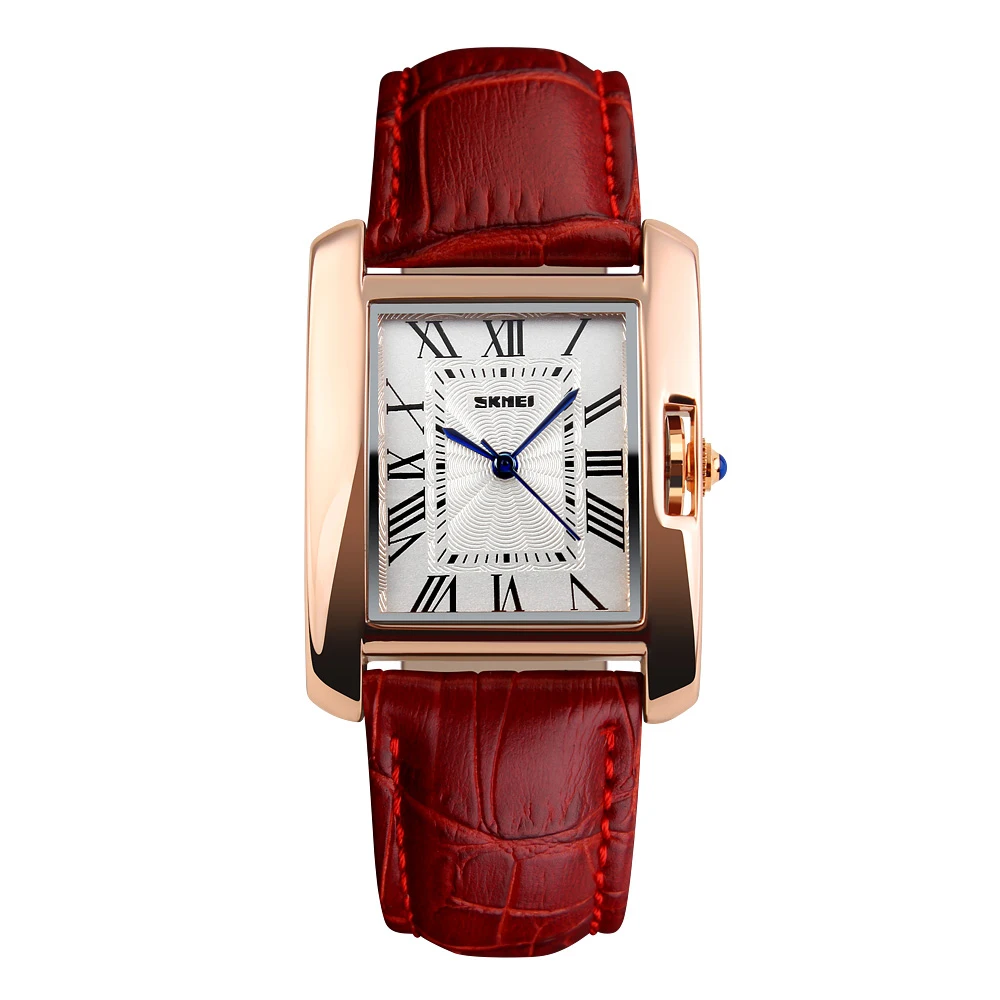 

skmei square japan movt quartz stainless steel back women watches, N/a