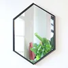 Wholesale Home Decor Wall hanging Geometric Shape Gold Hexagon Mirror