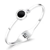 Newest Original Roman Clock Number Engraved Silver Bracelet