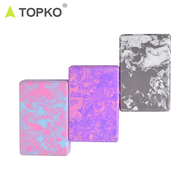 

TOPKO Wholesale custom printed stability support balance exercise eco friendly gym fitness Yoga blocks set, Can be customized
