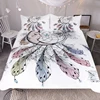 Moon Dreamcatcher 3pcs Bedding Sets Queen Size Feathers Duvet Cover White Bed Set Beautiful Bedclothes