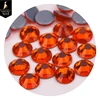 Bulk rhinestone wholesale SS30 hyacinth orange flatback strong glue strass rhinestone hot fix for cotton fabric