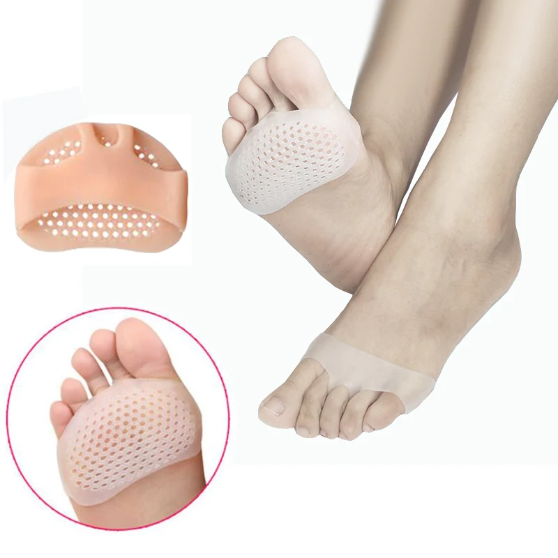 

Hot sale Silicone gel matatarsal pad forefoot ball of foot cushion half size insole for high heel shoes relief pain
