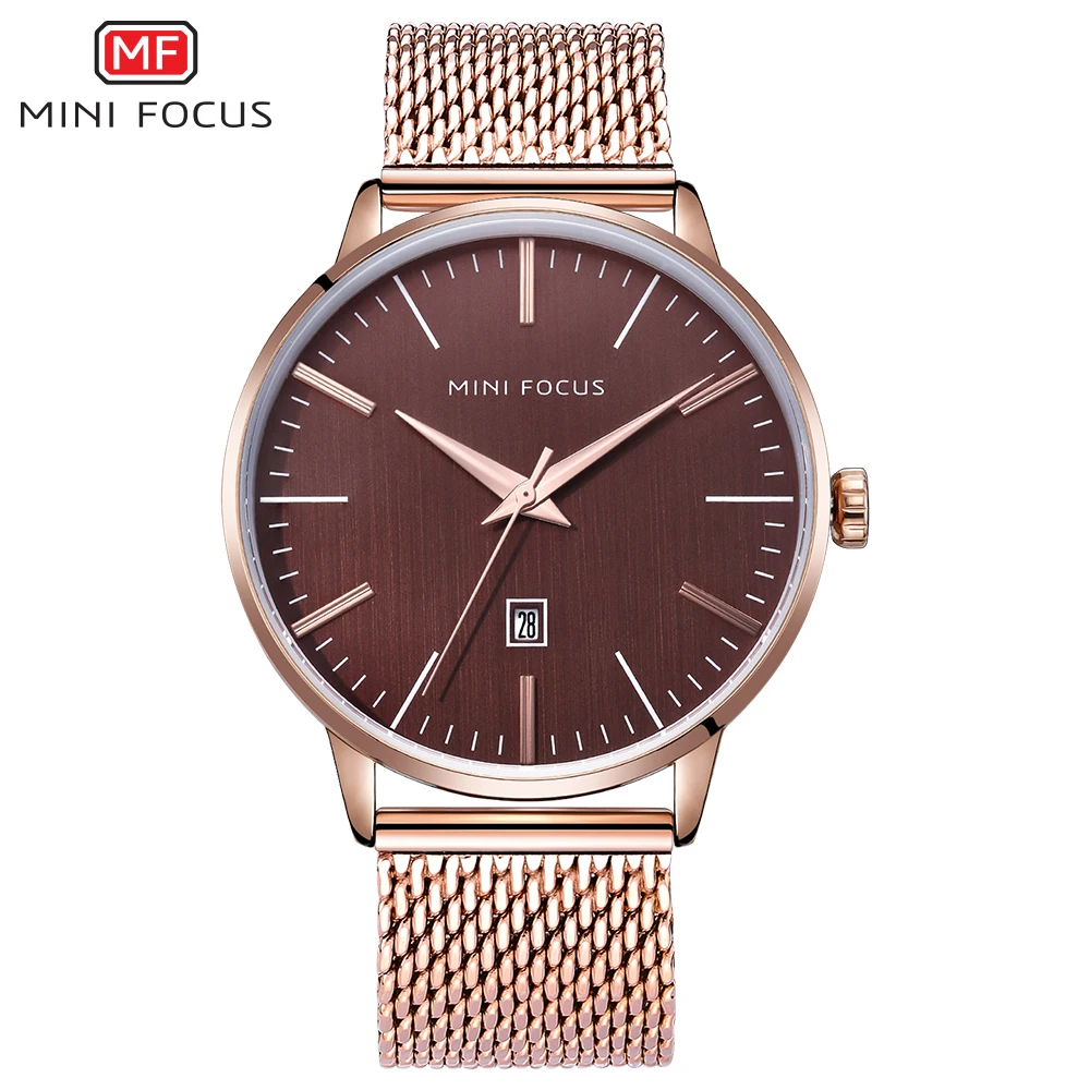 

MINI FOCUS MF0115G Men Quartz Watch Stainless Steel Strap clock